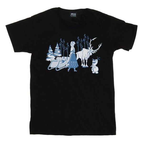 Frozen tytöt Anna, Sven & Olaf puuvillainen T-paita
