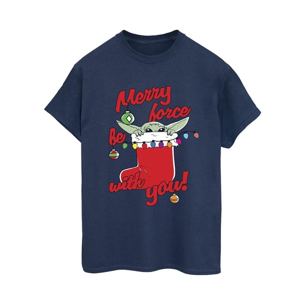Star Wars The Mandalorian Naisten Merry Force Be With You Puuvillainen Boyfriend T-paita