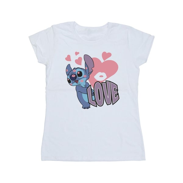 Lilo & Stitch Womens/Ladies Love Hearts Cotton T-Shirt