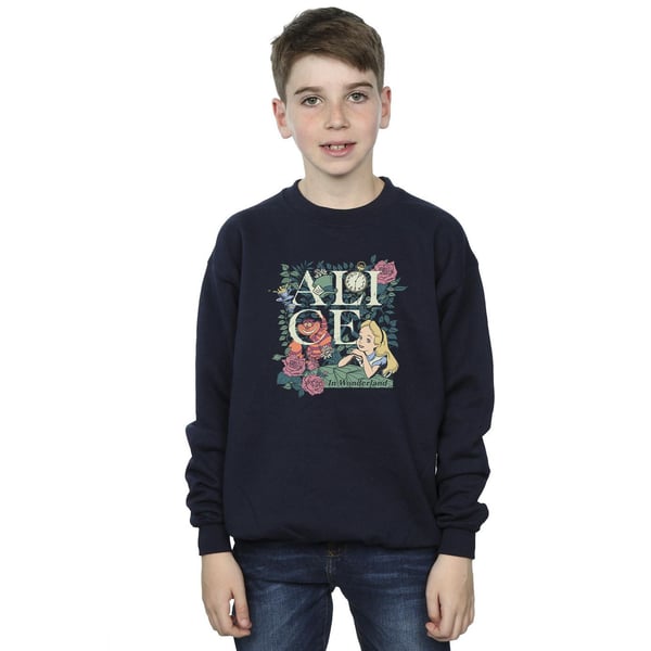 Disney Boys Alice In Wonderland Leafy Garden Sweatshirt