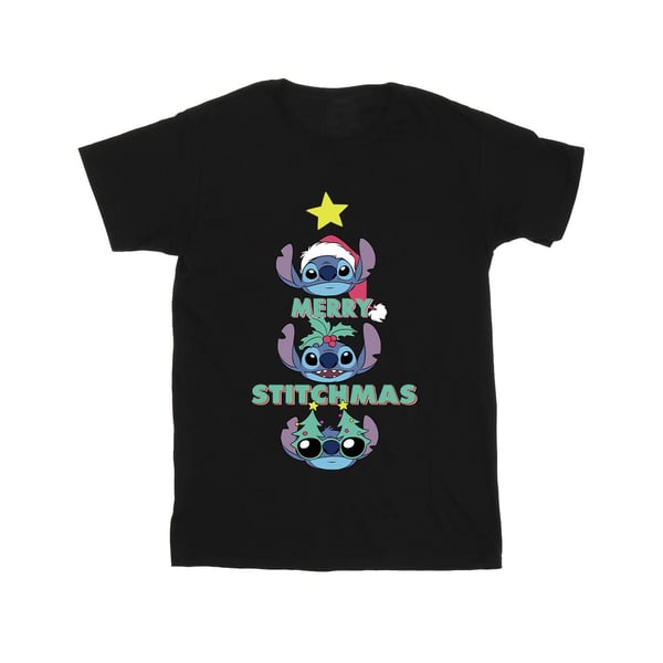 Lilo & Stitch Flickans Merry Stitchmas T-shirt i bomull