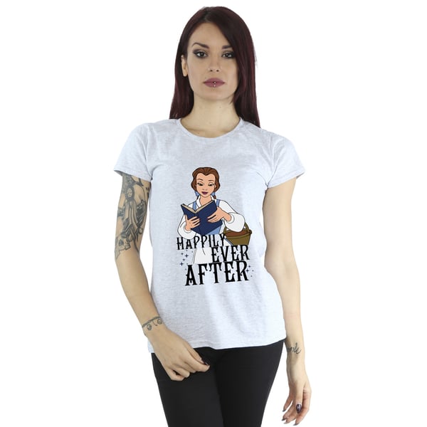 Beauty And The Beast Womens/Ladies Happily Ever After Reading T-Shirt