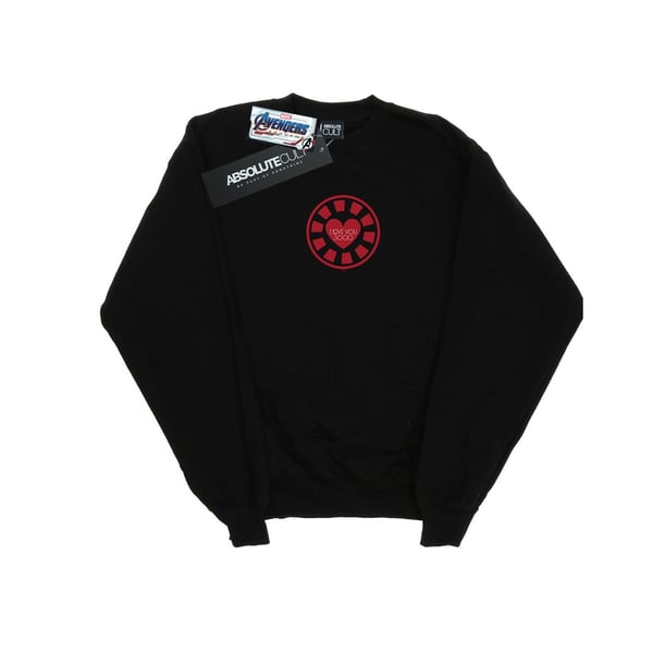 Marvel Womens/Ladies Avengers Endgame I Love You 3000 Tony Stark Heart Sweatshirt
