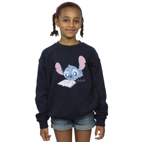 Lilo & Stitch Girls Reading Lying Down Sweatshirt