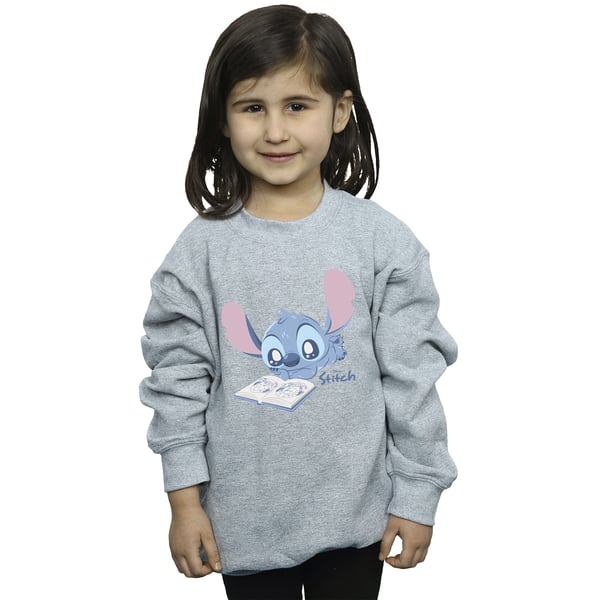 Lilo & Stitch Girls Reading Lying Down Sweatshirt