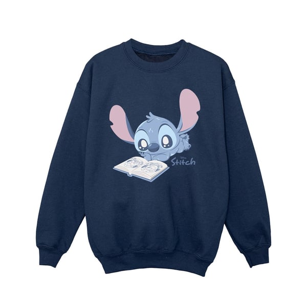 Lilo & Stitch Girls Reading Lying Down Sweatshirt