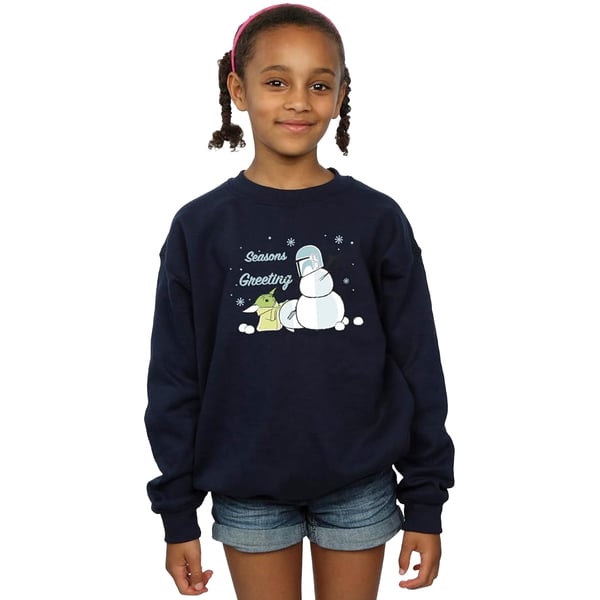 Star Wars The Mandalorian Girls Seasons Greetings Sweatshirt