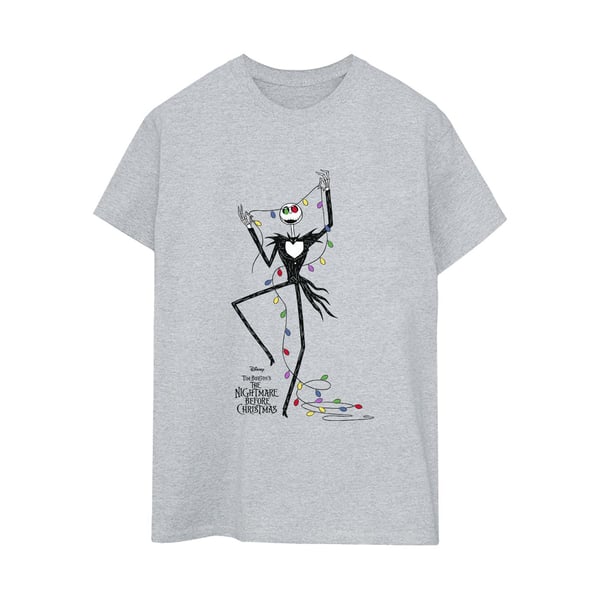 The Nightmare Before Christmas Womens/Ladies Christmas Lights Boyfriend T-Shirt