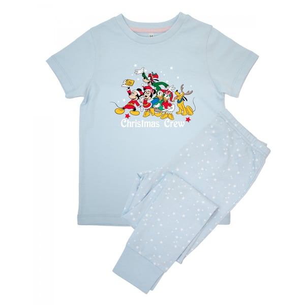 Disney Flickor Jul Crew Minnie Mouse Stjärnor Lång Pyjamas Set