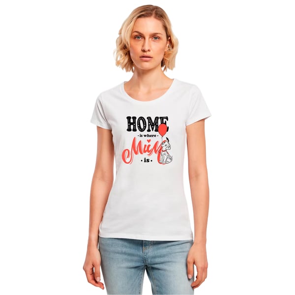 101 Dalmatians Womens/Ladies Home Is Where Mum Is Cotton T-Shirt