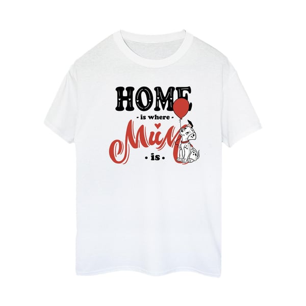 101 Dalmatians Womens/Ladies Home Is Where Mum Is Cotton Boyfriend T-Shirt