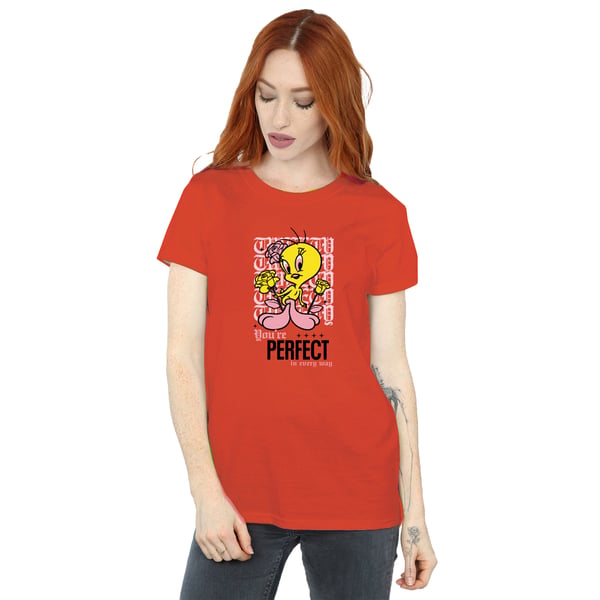 Looney Tunes Womens/Ladies You´re Perfect Tweety Cotton Boyfriend T-Shirt