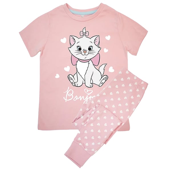 The Aristocats Girls Bonjour Short-Sleeved Long Pyjama Set