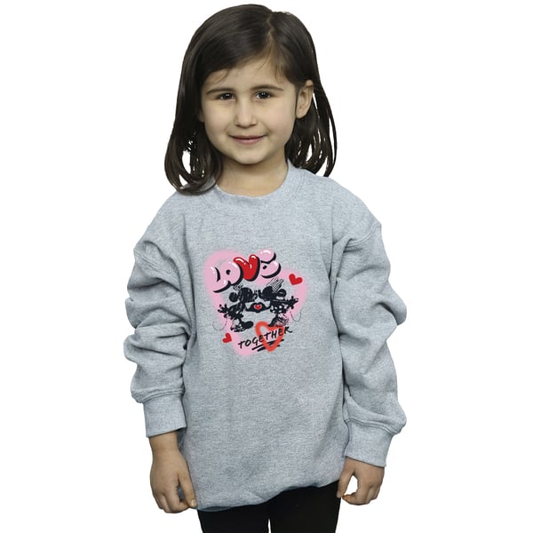 Disney Girls Love Together Mickey & Minnie Mouse Sweatshirt