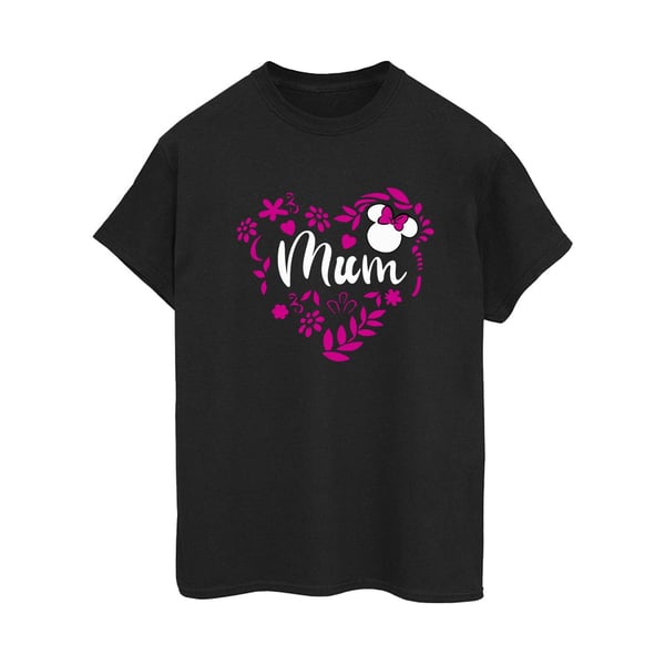 Disney Dam/Dam Minnie Mouse Hjärta Bomull Boyfriend T-shirt