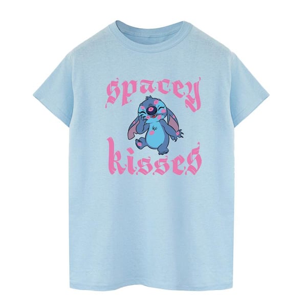 Lilo & Stitch Naisten Spacey Kisses puuvillainen Boyfriend T-paita