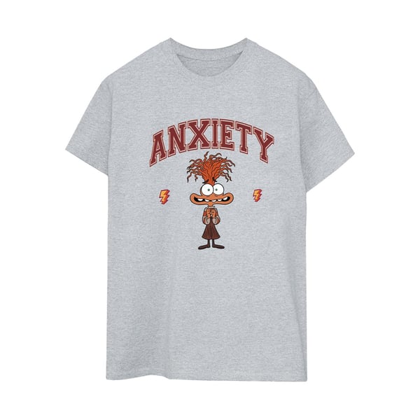 Inside Out 2 Womens/Ladies Anxiety Collegiate Boyfriend T-Shirt