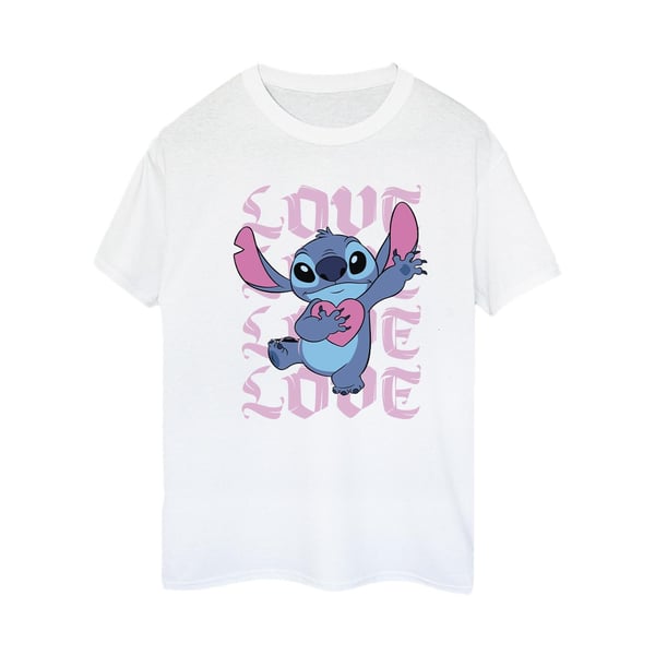 Lilo & Stitch Womens/Ladies Valentine Love Cotton Boyfriend T-Shirt