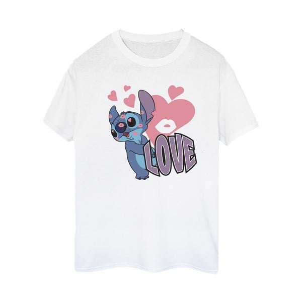 Lilo & Stitch Naisten/Naisten Love Hearts Puuvillainen Boyfriend T-paita