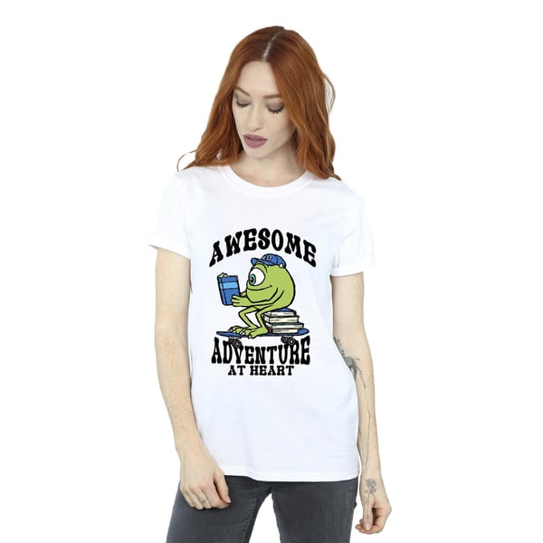 Monsters Inc Womens/Ladies Reading Awesome Mike Cotton Boyfriend T-Shirt