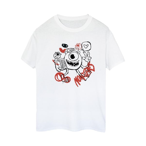 Monsters Inc Womens/Ladies Mike Graffiti Cotton Boyfriend T-Shirt