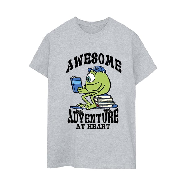 Monsters Inc Naisten/Naisten Lukeminen Mahtava Mike Puuvillainen Boyfriend T-paita