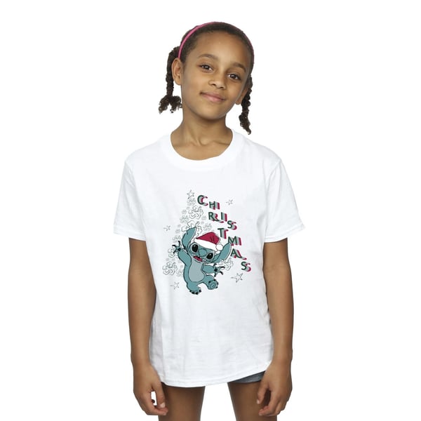 Lilo & Stitch Girls Christmas Tree Cotton T-Shirt