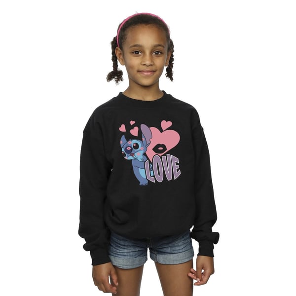 Lilo & Stitch Girls Love Hearts Sweatshirt