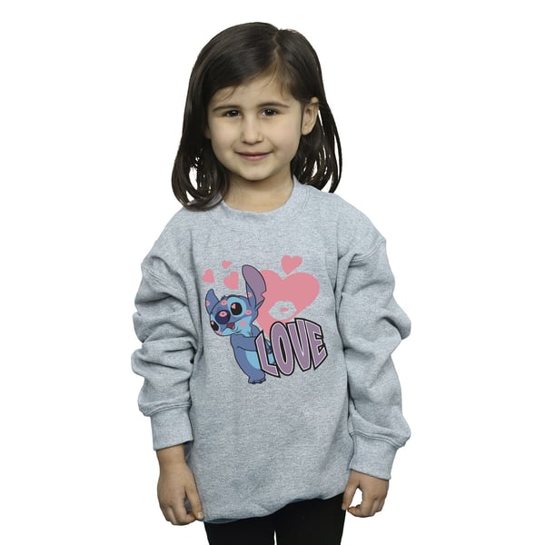 Lilo & Stitch Girls Love Hearts Sweatshirt