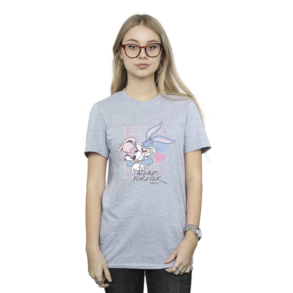 Looney Tunes Womens/Ladies Always Forever Bugs Bunny & Lola Cotton Boyfriend T-Shirt