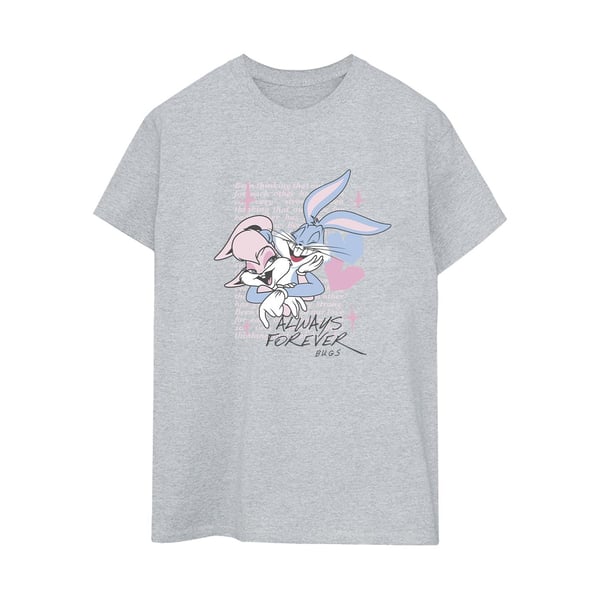 Looney Tunes Womens/Ladies Always Forever Bugs Bunny & Lola Cotton Boyfriend T-Shirt