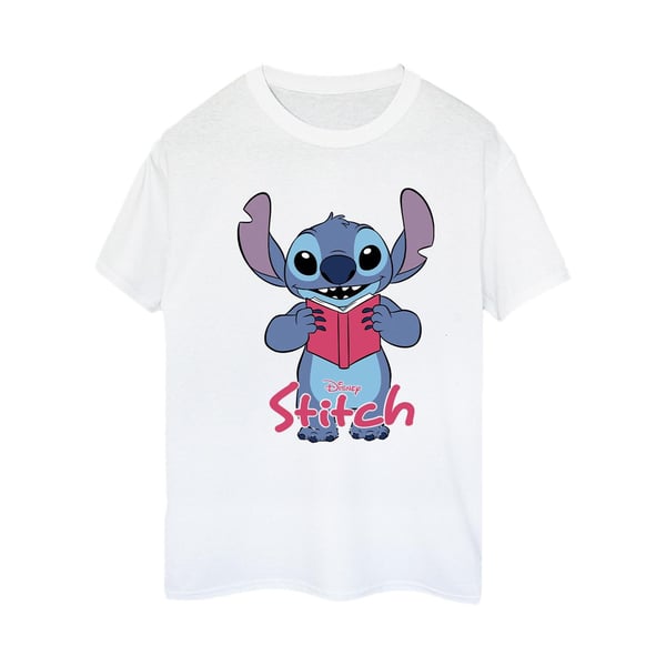 Lilo & Stitch Womens/Ladies Reading Standing Boyfriend T-Shirt