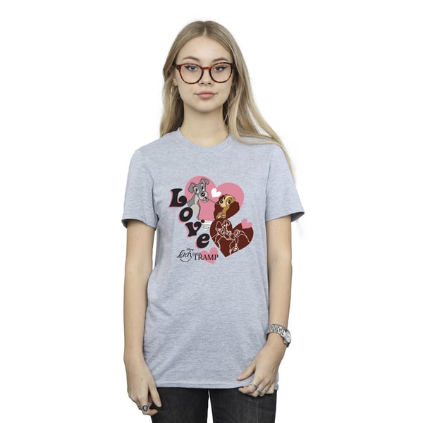Lady And The Tramp Womens/Ladies Spaghetti Love Boyfriend T-Shirt