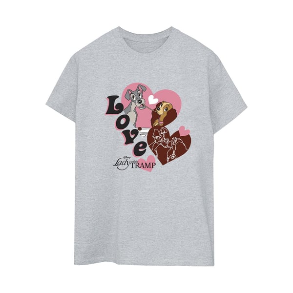 Lady And The Tramp Womens/Ladies Spaghetti Love Boyfriend T-Shirt