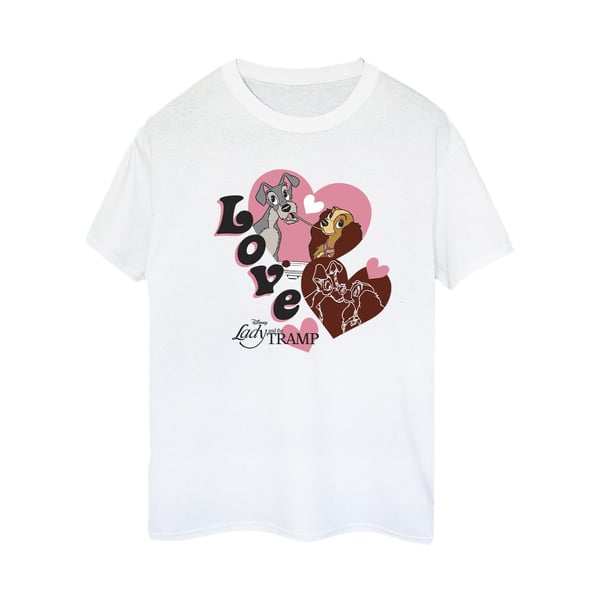 Lady And The Tramp Womens/Ladies Spaghetti Love Cotton Boyfriend T-Shirt