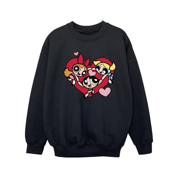 The Powerpuff Girls Flickor Håller Händer Hjärta Sweatshirt