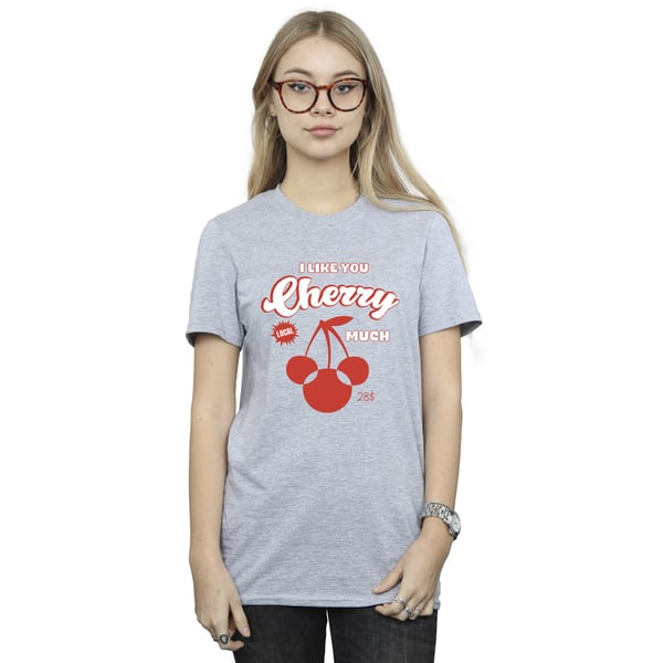 Disney Womens/Ladies Cherry Much Minnie Mouse Boyfriend T-Shirt