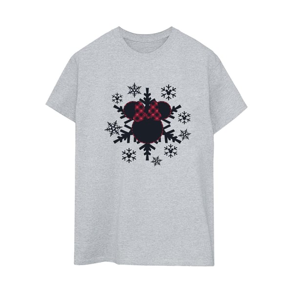 Disney Womens/Ladies Minnie Mouse Snowflake Boyfriend T-Shirt