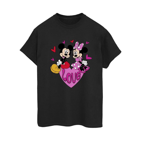 Disney Dam/Dam Love Heart Musse & Mimmi Pigg Bomulls Boyfriend T-shirt