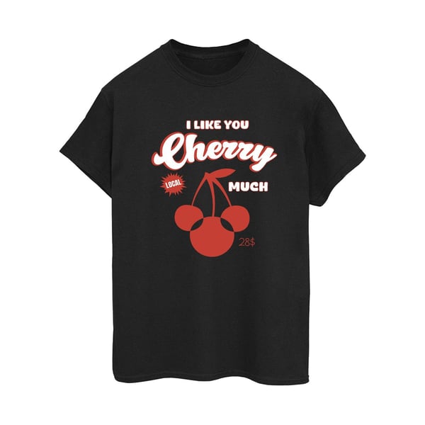 Disney Womens/Ladies Cherry Much Minnie Mouse Boyfriend T-Shirt
