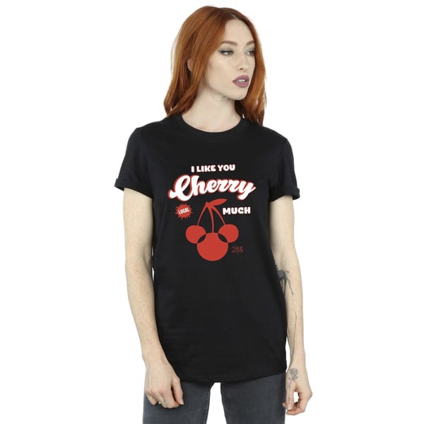Disney Womens/Ladies Cherry Much Minnie Mouse Boyfriend T-Shirt