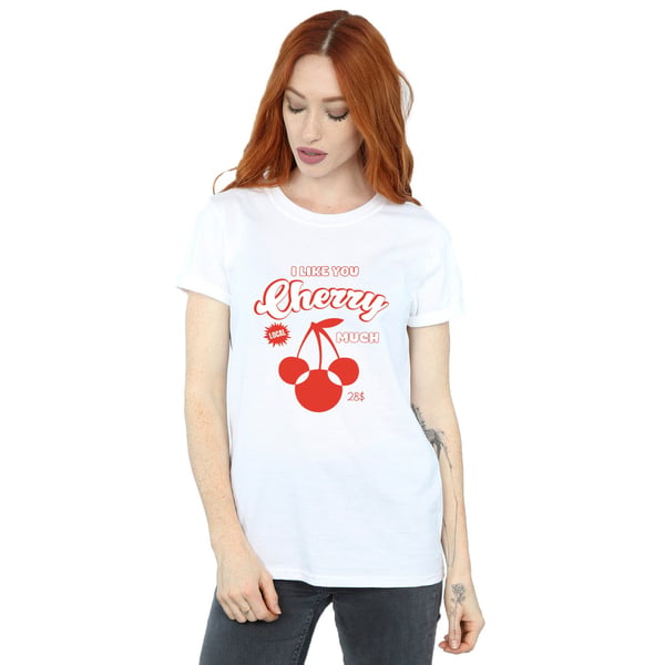 Disney Womens/Ladies Cherry Much Minnie Mouse Boyfriend T-Shirt