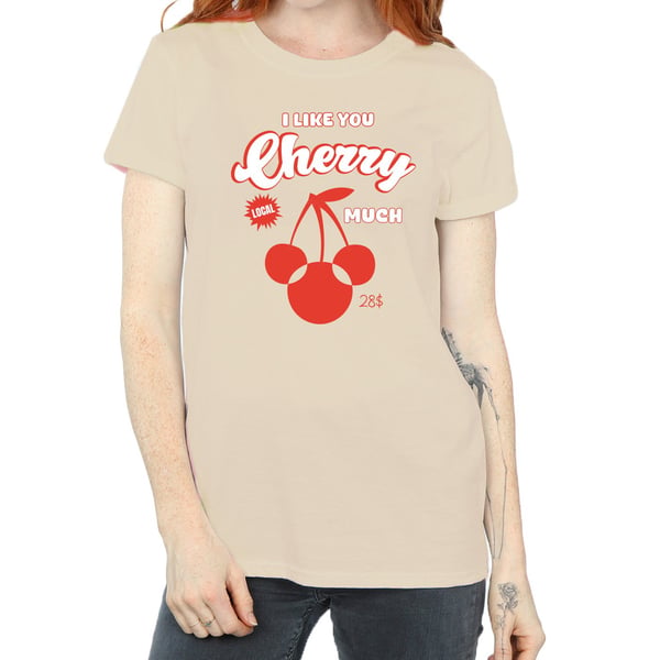 Disney Womens/Ladies Cherry Much Minnie Mouse Boyfriend T-Shirt