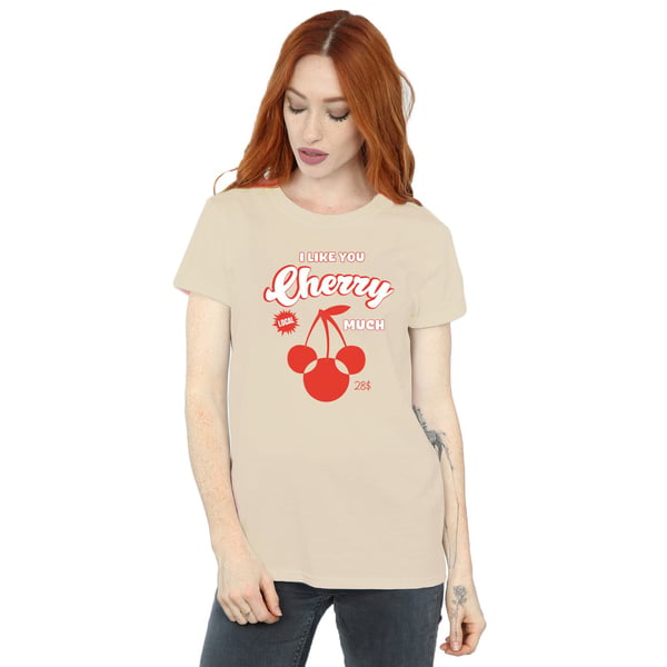 Disney Womens/Ladies Cherry Much Minnie Mouse Boyfriend T-Shirt