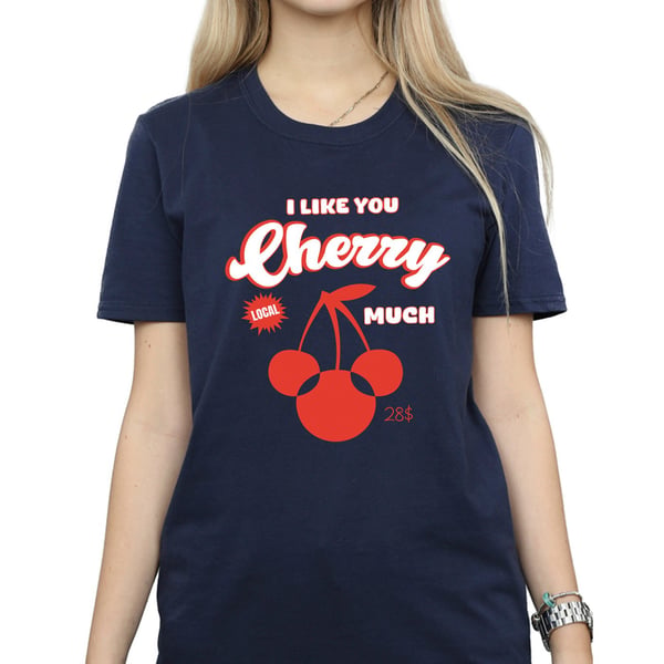 Disney Womens/Ladies Cherry Much Minnie Mouse Boyfriend T-Shirt