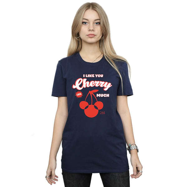 Disney Womens/Ladies Cherry Much Minnie Mouse Boyfriend T-Shirt
