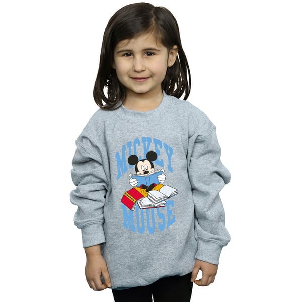 Disney Girls Mickey Mouse Reading Sweatshirt