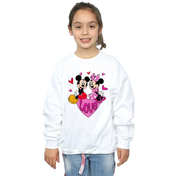 Disney Girls Mickey & Minnie Mouse Hearts Sweatshirt