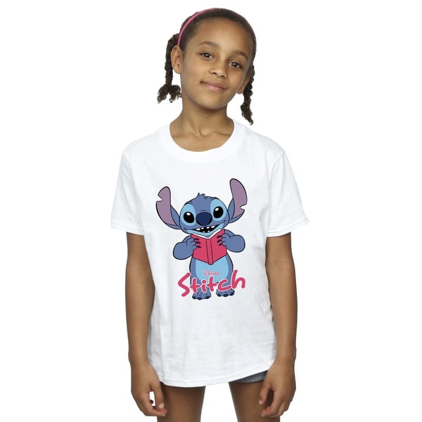 Lilo & Stitch Girls Reading Standing Cotton T-Shirt