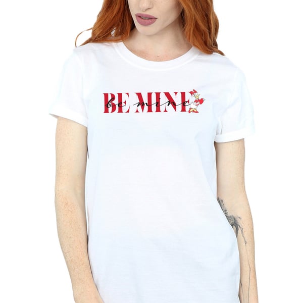 Disney Womens/Ladies Be Mine Daisy Duck Cotton Boyfriend Valentine T-Shirt